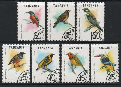 Tanzania 1992 Birds set of 7 very fine used. SG 1353-59. Cat £6,20 (2012)