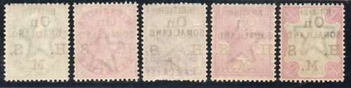 Somaliland Protectorate 1903 Official set of 5 lmm. SG O1-O5. Cat £55 (2022)