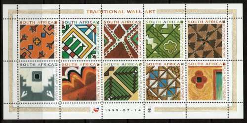 South Africa 1999 Traditional Wall Art Sheetlet of 10 unmounted mint. SACC 1230. Cat R250 (2023-25)