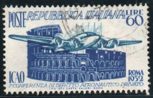 Italy 1952 Civil Areo Law Conference Rome 60L very fine used. SG 823. Cat £27 (2013)