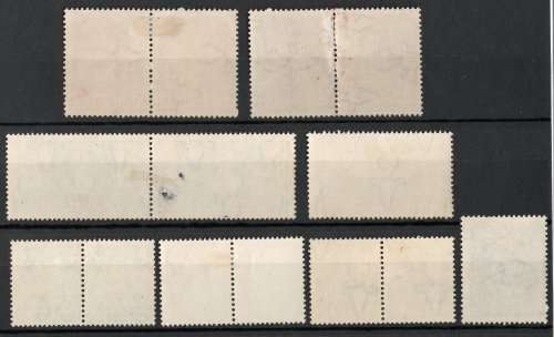South Africa 1941-42 Large War Effort set of 8 units mounted mint. SACC 87-94. Cat R985. (2023-25)
