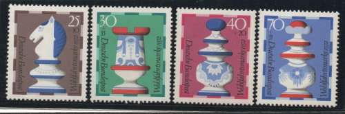 Germany West 1972 Chess Men set of 4 unmounted mint. SG 1636-1639. Cat £4,70 (2013)
