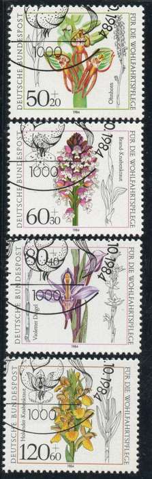 Germany West 1984 Orchids set of 4 very fine used. SG 2073-2076. Cat £5,15 (2013)