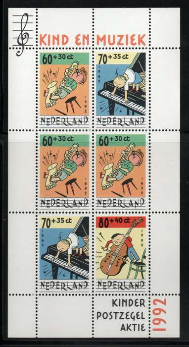 Netherlands 1992 Child Welfare Child & Music Mini Sheet unmounted mint. SG MS 1661. Cat £7,75 (2012)