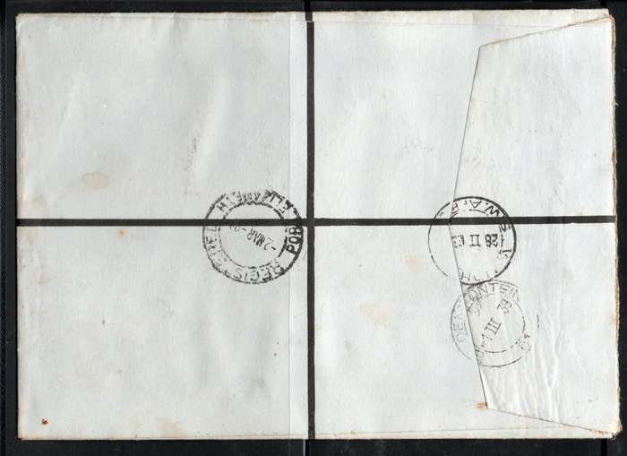 South West Africa 1938 Voortrekker Commemoration set in blocks of 4 on registered cover to PE.