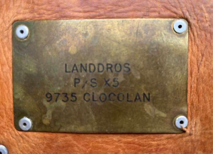 Vintage Post Office bag Tag `9735 CLOCOLAN`