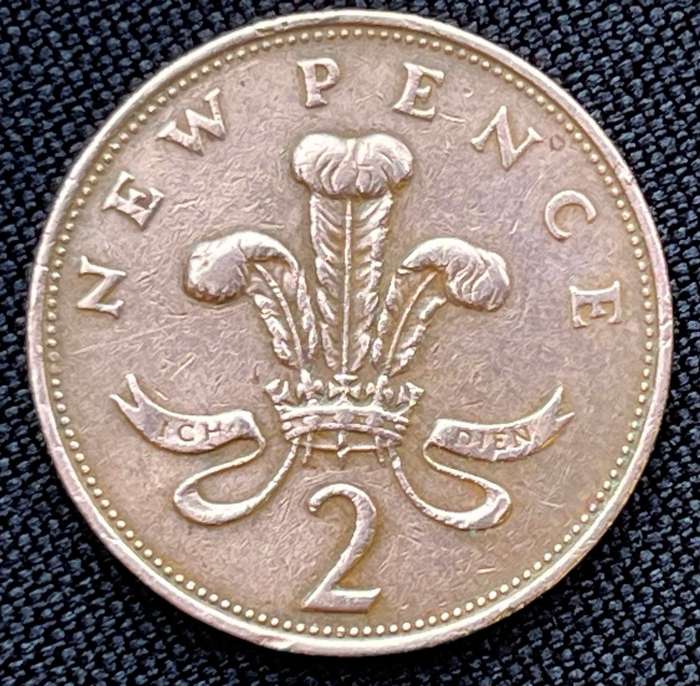 D.G.REG.F.D.1971, ELIZABETH II, 2 NEW PENCE