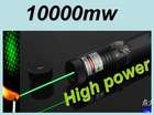 10000mW GREEN LASER POINTER. ADULTS ONLY!!!! NOT A TOY. Burns plastic, lights matches, pops balloons