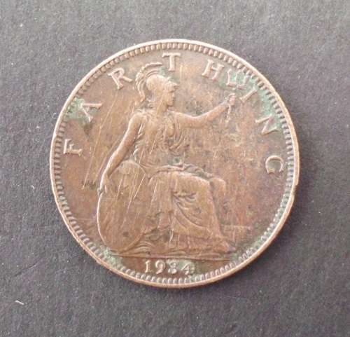 Coin Britain farthing 1934 fine