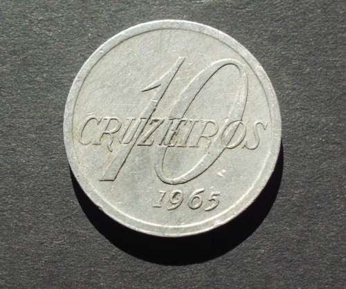Coin - Brazil 10 cruzeiros 1965 VF