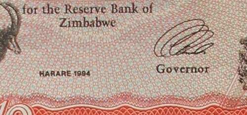 Banknote - Zimbabwe 10+20 dollar unc