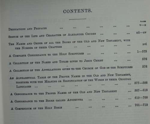 Bible - Crudens Complete Concordance - Alexander Cruden - Antique 2