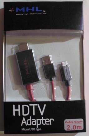 Mhl adapter cables for hdtv signal.