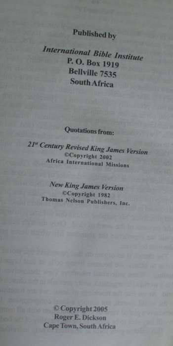 Bible - Biblical Research - 1V - Roger E. Dickson
