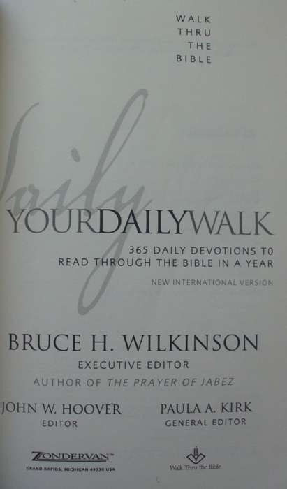 Bible/Book - Your Daily Walk - Bruce Wilkinson - 1991