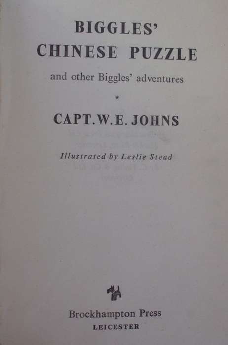 Book - Biggles Chinese Puzzle - Capt. W.E.Johns - 1955 - 1st ed