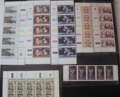 Stamps x 7 Control blocks - Assorted - MNH