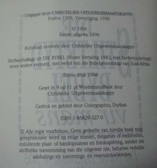 Bible/Book - Die Stiltetyd Vir Mans - Stephan Joubert - 1996