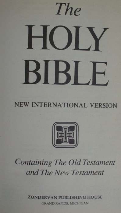 Bible - The Holy Bible - NIV - Zondervan - Undated