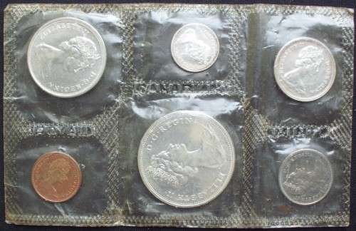 Coin Canada - Proof Set 1965 - 1st Decimal Set - Silver - UNC