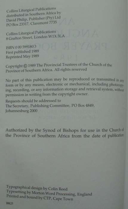 Bible/Prayer Book - Anglican - 1989 - H/C - B