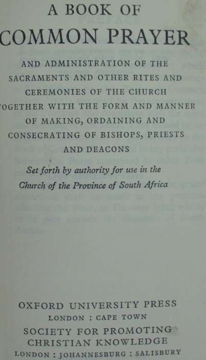 Bible - The Book of Common Prayer - 1963