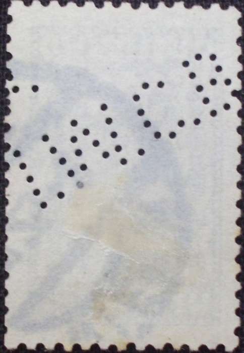 Stamp - Austria/Hungary - 800 Kronen - Perfin - Agri. Corn - 1922