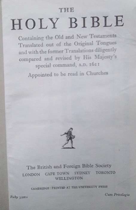 Bible - The Holy Bible - Vintage - Undated - Pocket
