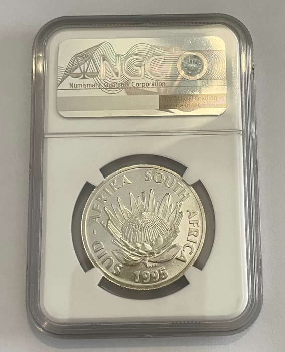 RSA: SILVER R1 of 1995 (RAILWAYS) - NGC MS64