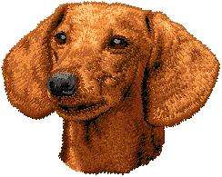 dusty light blue  Guest Towel  Daschund   Dog