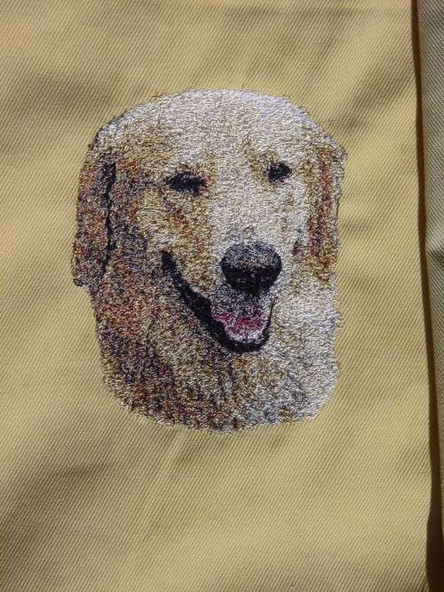 Khaki Cushion Cover -Dog - Golden Retriever