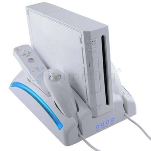 Wii Cooling Stand and Remote docking charger PLUS 2 x Rechargeable batteries