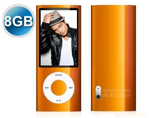 8GB 5th GEN 2.2" LCD VIDEO CAMERA RADIO MP3 MP4 PLAYER + FREE SILICONE CASE  (Orange)