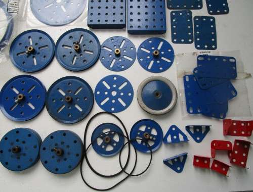 **Meccano Parts**Blue/Yellow...Parts,Gears,Girders etc etc..As per Photos