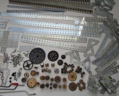 **Meccano Parts**Blue/Yellow...Parts,Gears,Girders etc etc..As per Photos