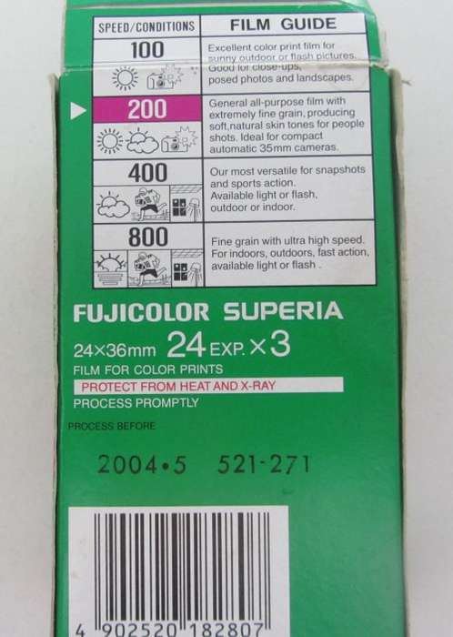 **Fujicolor Superia 200**Sealed 24 exp-Out Dated