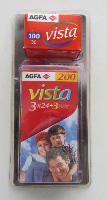**Agfa Vista 200**Boxed-Three Fims-Out Dated Plus Agfa 100 Vista.