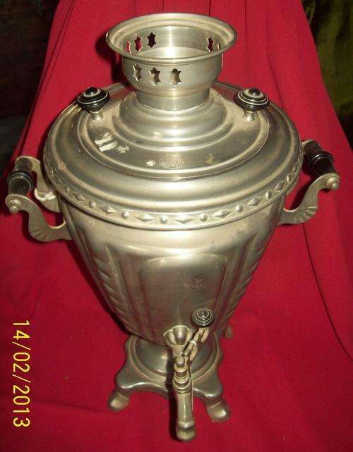 1950'S POLISH PEWTER SAMOVAR - WORKING