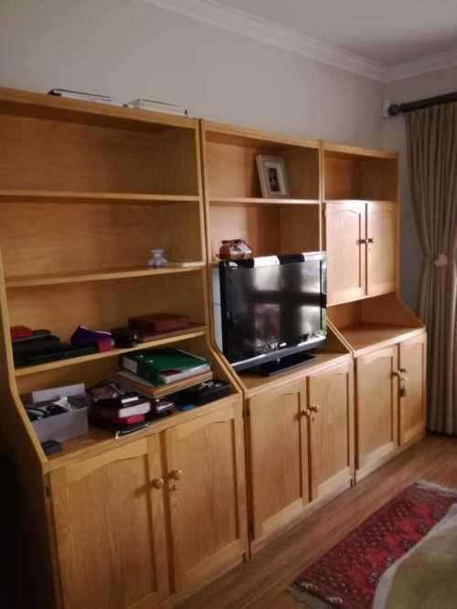 3 X solid oak wall units