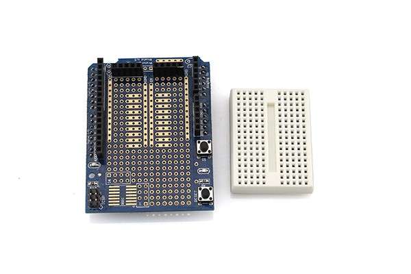 Prototype Shield with Mini Breadboard for Arduino UNO