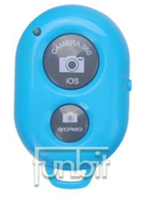Bluetooth Camera Remote Shutter for iPhone or Android - Blue