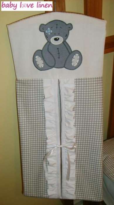 Appliqued "Scruffy Bear" Nappy Stacker