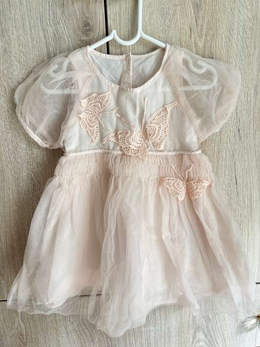 Gentle Pink butterfly Tulle DRESS for girl 3-4Y
