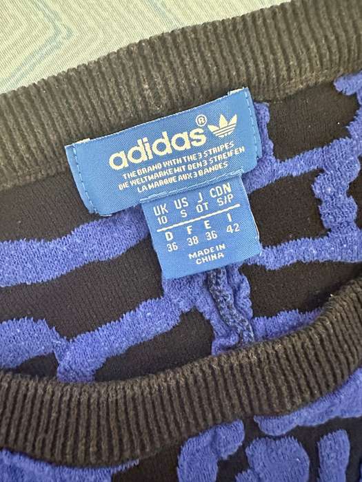 ORIGINAL ADIDAS Knitwear Blue & Black Top for lady Size S