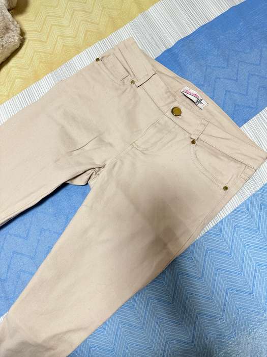 Designer Super Star Beige elastic Jeans for lady Size S