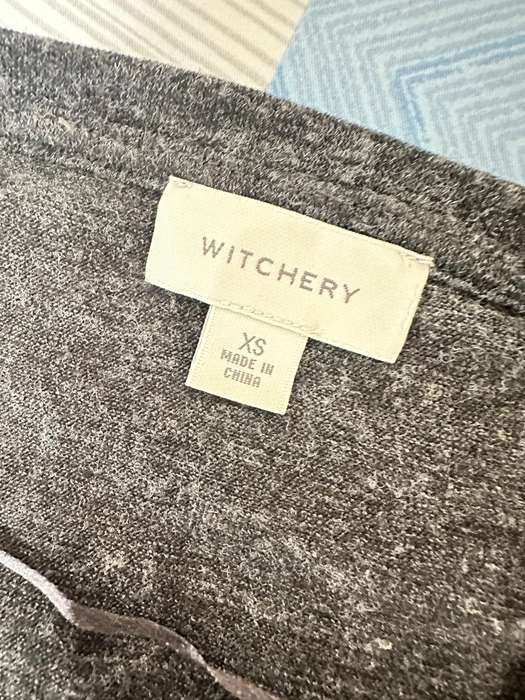 WITCHERY GREY COTTON T-shirt with chain for lady SIZE XS
