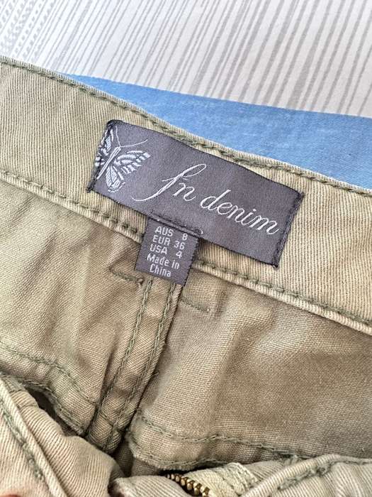FOREVER NEW ARMY GREEN DENIM JEANS PANTS SIZE AUS8 EUR36 USA4
