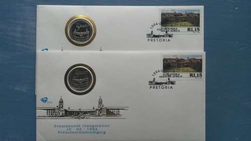 *** 2 x 1994 Presidential Inauguration Proof R5 set in FDC untouched***Price is for both!! WOW