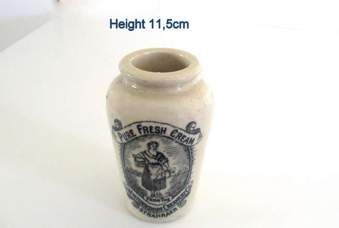 PURE FRESH CREAM POTTERY JAR--READ
