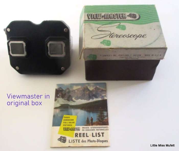 A SAWYER VIEWMASTER STEREOSCOPE WITH A LARGE COLLECTION OF REELS--ALL EXCELLENT CONDITION